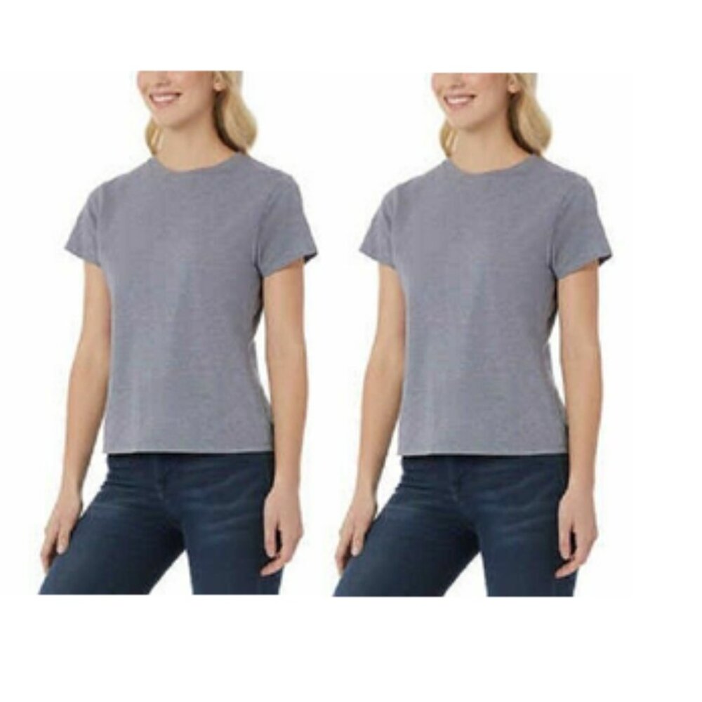 32 DEGREES Cool Women's Ultra Soft Cotton Tee 2-Pack Small